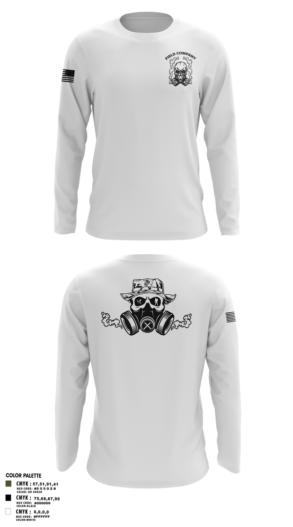 Long Sleeve Performance Polo, Field Company, Marines, Teamtime, Team time, sublimation, custom sports apparel, team uniforms, spirit wear, spiritwear, sports uniforms, custom shirts, team store, custom team store, fundraiser sports, apparel fundraiser