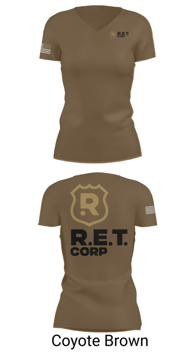 RET CORP 33326250 Women's Short Sleeve V-neck Shirt - 8