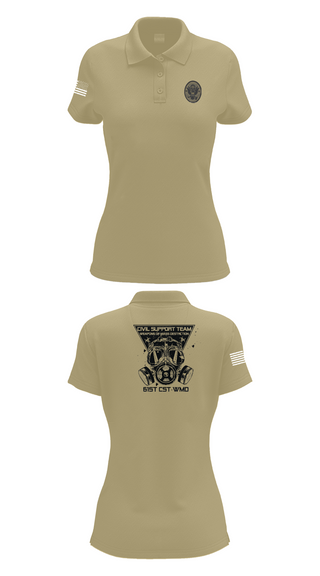 Womens Short Sleeve Performance Polo, 61st CST, Army, Teamtime, Team time, sublimation, custom sports apparel, team uniforms, spirit wear, spiritwear, sports uniforms, custom shirts, team store, custom team store, fundraiser sports, apparel fundraiser