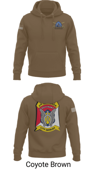 Hoodie, B Troop 2-17 Cav REGT, , Teamtime, Team time, sublimation, custom sports apparel, team uniforms, spirit wear, spiritwear, sports uniforms, custom shirts, team store, custom team store, fundraiser sports, apparel fundraiser