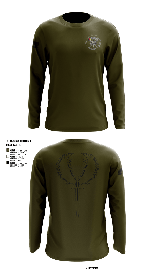 Long Sleeve Performance Shirt, XI. Inspektion, Army, Teamtime, Team time, sublimation, custom sports apparel, team uniforms, spirit wear, spiritwear, sports uniforms, custom shirts, team store, custom team store, fundraiser sports, apparel fundraiser