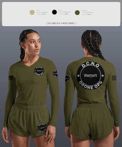 D.C.N.O 91339964 Women's Long Sleeve V-neck Shirt - 6