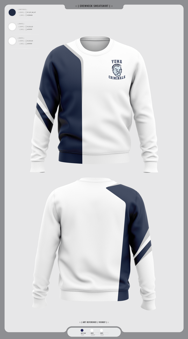 Crew Neck Sweatshirt, Yuma High School Wrestling, Wrestling, Teamtime, Team time, sublimation, custom sports apparel, team uniforms, spirit wear, spiritwear, sports uniforms, custom shirts, team store, custom team store, fundraiser sports, apparel fundraiser