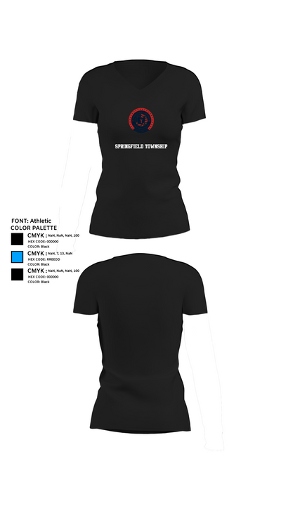 Springfield Township 44749704 Women's Short Sleeve V-neck Shirt - 24