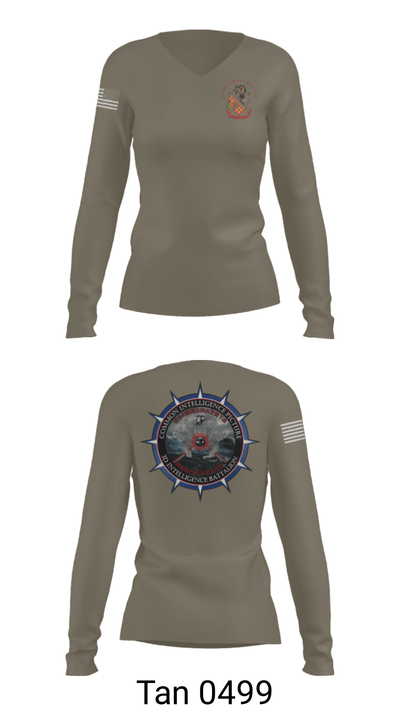 3rd Intelligence Battalion 49807001 Women's Long Sleeve V-neck Shirt - 77