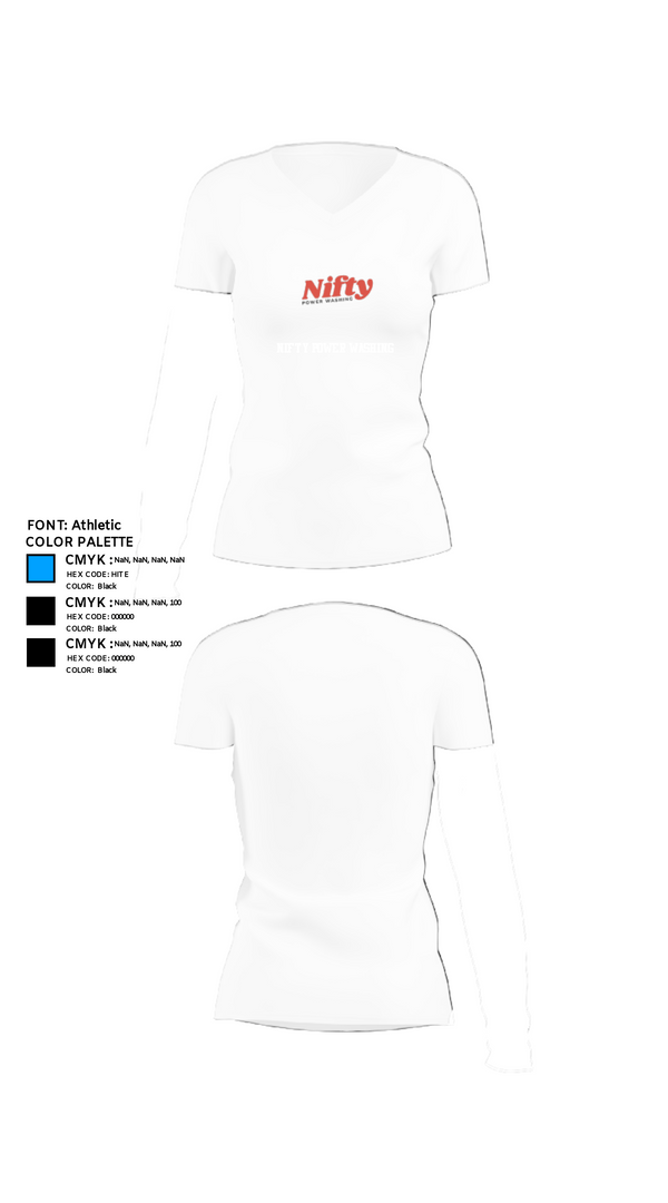 Womens Short Sleeve Vneck Shirt, Nifty Power Washing, , Teamtime, Team time, sublimation, custom sports apparel, team uniforms, spirit wear, spiritwear, sports uniforms, custom shirts, team store, custom team store, fundraiser sports, apparel fundraiser