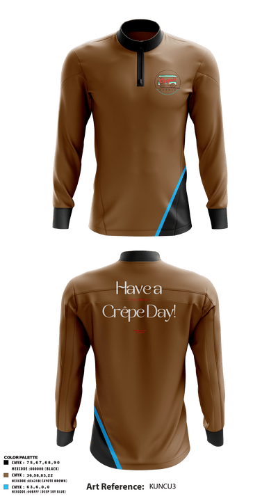 Crepe Avenue 9690947 Quarter Zip Jacket - 1