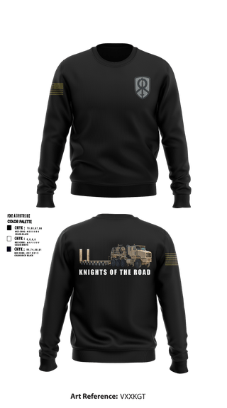 Crew Neck Sweatshirt, 129th Heavy Transport Company129 TC CO, Army, Teamtime, Team time, sublimation, custom sports apparel, team uniforms, spirit wear, spiritwear, sports uniforms, custom shirts, team store, custom team store, fundraiser sports, apparel fundraiser