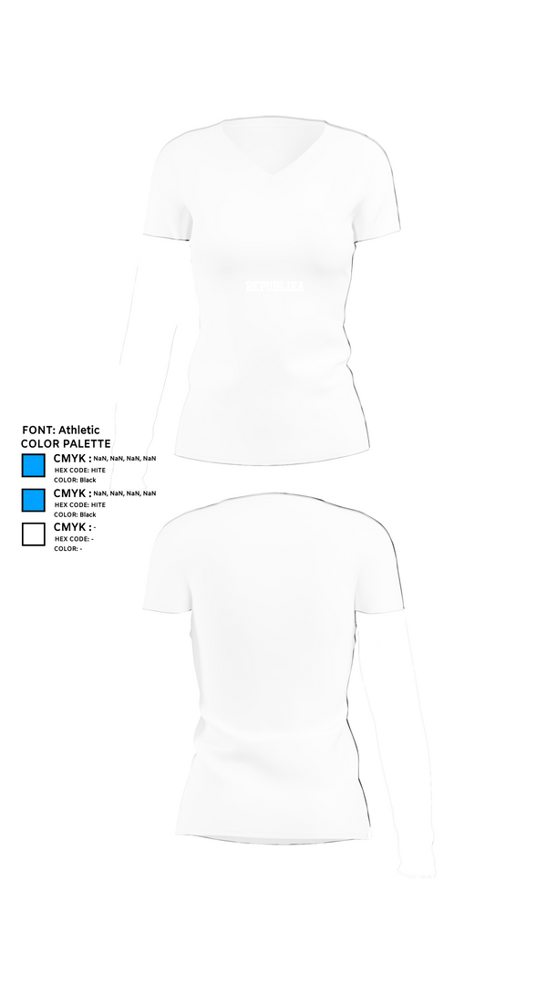Womens Short Sleeve Vneck Shirt, REPUBLIKA, Men's Basketball, Teamtime, Team time, sublimation, custom sports apparel, team uniforms, spirit wear, spiritwear, sports uniforms, custom shirts, team store, custom team store, fundraiser sports, apparel fundraiser