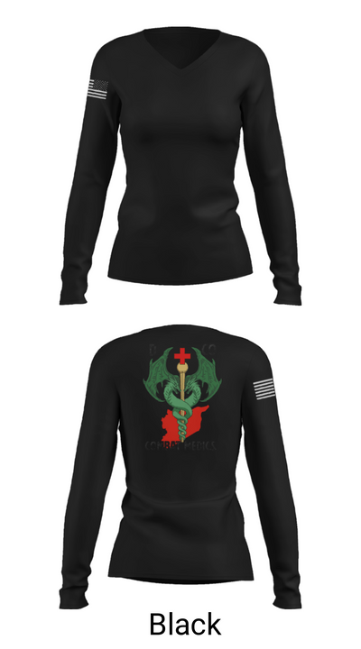 D-co 1-114th 40001496 Women's Long Sleeve V-neck Shirt - 37