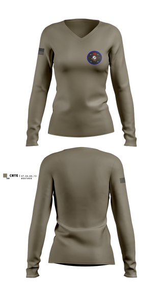 Womens Long Sleeve Vneck Shirt, , Navy, Teamtime, Team time, sublimation, custom sports apparel, team uniforms, spirit wear, spiritwear, sports uniforms, custom shirts, team store, custom team store, fundraiser sports, apparel fundraiser