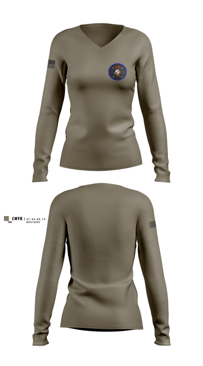 undefined Women's Long Sleeve V-neck Shirt - 2