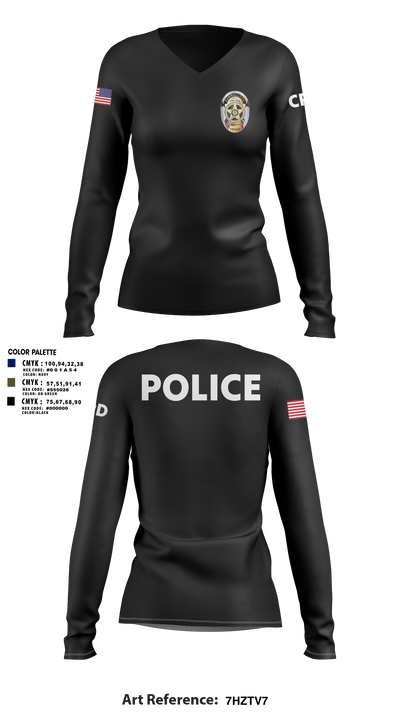 undefined Women's Long Sleeve V-neck Shirt - 9