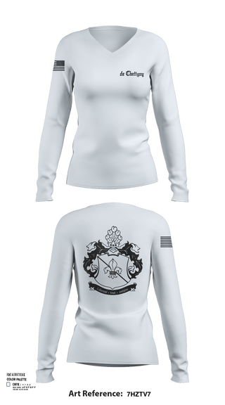 Womens Long Sleeve Vneck Shirt, NA, Army, Teamtime, Team time, sublimation, custom sports apparel, team uniforms, spirit wear, spiritwear, sports uniforms, custom shirts, team store, custom team store, fundraiser sports, apparel fundraiser