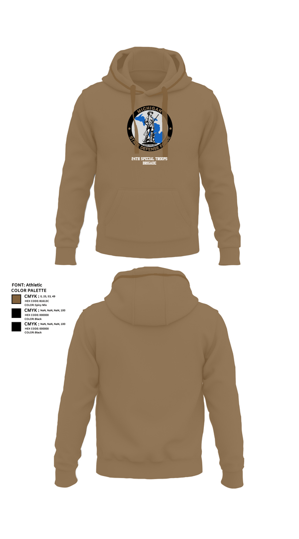 Hoodie, 24th Special Troops Brigade, National Guard, Teamtime, Team time, sublimation, custom sports apparel, team uniforms, spirit wear, spiritwear, sports uniforms, custom shirts, team store, custom team store, fundraiser sports, apparel fundraiser