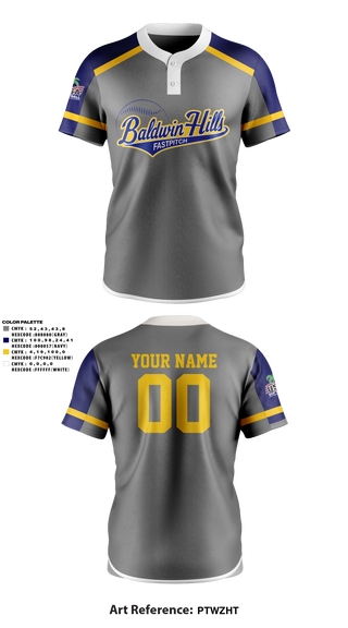 Two Button Softball Jersey, BALDWIN HILLS Softball, Softball, Teamtime, Team time, sublimation, custom sports apparel, team uniforms, spirit wear, spiritwear, sports uniforms, custom shirts, team store, custom team store, fundraiser sports, apparel fundraiser