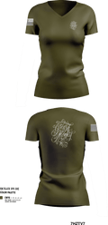 GreasyMonkey Tattoos 11389543 Women's Short Sleeve V-neck Shirt - 251