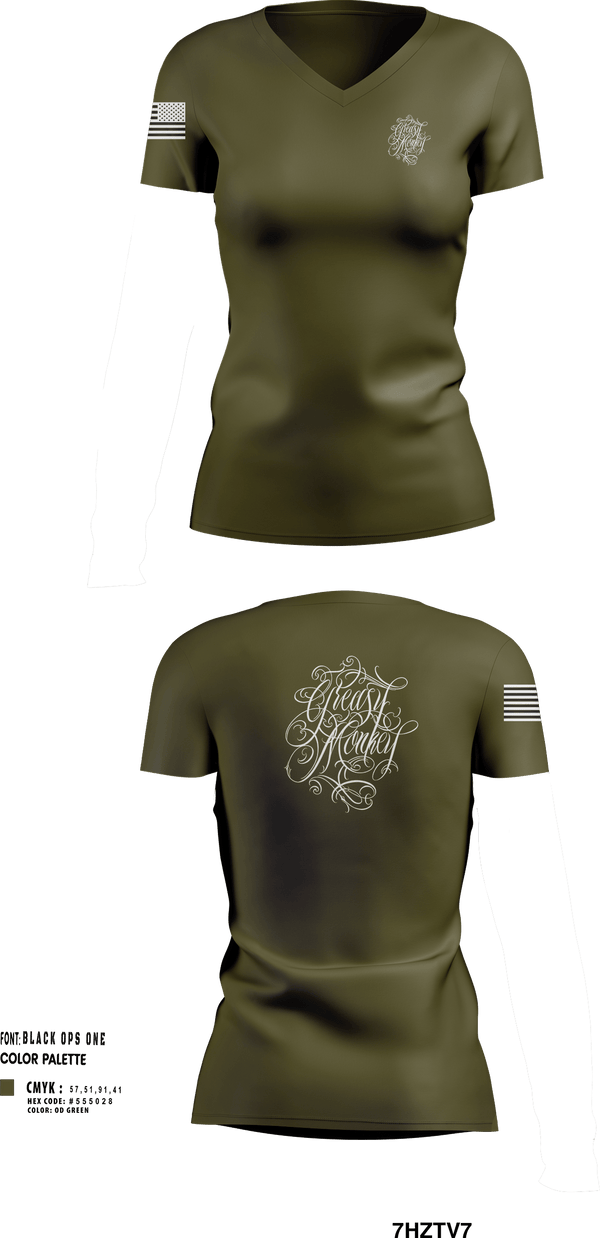 Womens Short Sleeve Vneck Shirt, GreasyMonkey Tattoos, , Teamtime, Team time, sublimation, custom sports apparel, team uniforms, spirit wear, spiritwear, sports uniforms, custom shirts, team store, custom team store, fundraiser sports, apparel fundraiser
