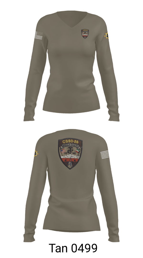 Women's Long Sleeve Vneck Shirt, CSSD 28, Marines, Teamtime, Team time, sublimation, custom sports apparel, team uniforms, spirit wear, spiritwear, sports uniforms, custom shirts, team store, custom team store, fundraiser sports, apparel fundraiser