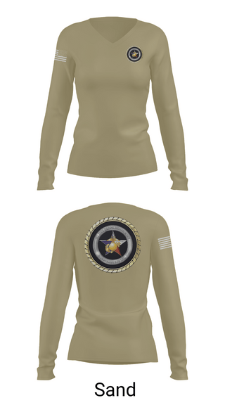 Womens Long Sleeve Vneck Shirt, Goodfellow AFB, Marines, Teamtime, Team time, sublimation, custom sports apparel, team uniforms, spirit wear, spiritwear, sports uniforms, custom shirts, team store, custom team store, fundraiser sports, apparel fundraiser