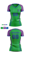 James N Gamble Montessori Junior High School Volleyball 31595868 Women's Short Sleeve V-neck Shirt - 1