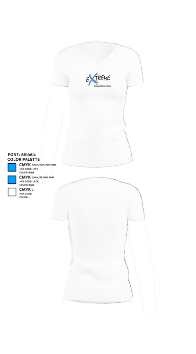 Southwestern Youth Association Cheer 24208074 Women's Short Sleeve V-neck Shirt - 18