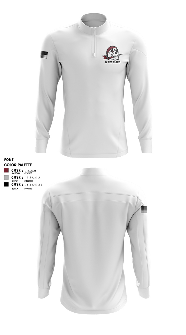 Quarter Zip Jacket, Braden River High School Wrestling, Wrestling, Teamtime, Team time, sublimation, custom sports apparel, team uniforms, spirit wear, spiritwear, sports uniforms, custom shirts, team store, custom team store, fundraiser sports, apparel fundraiser