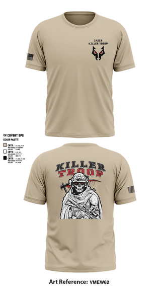 Short Sleeve Performance Shirt, 3/2CR Killer Troop, Army, Teamtime, Team time, sublimation, custom sports apparel, team uniforms, spirit wear, spiritwear, sports uniforms, custom shirts, team store, custom team store, fundraiser sports, apparel fundraiser