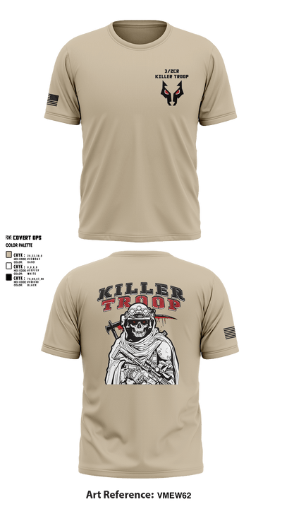 3/2CR Killer Troop 6220684 Short Sleeve Performance Shirt - 12