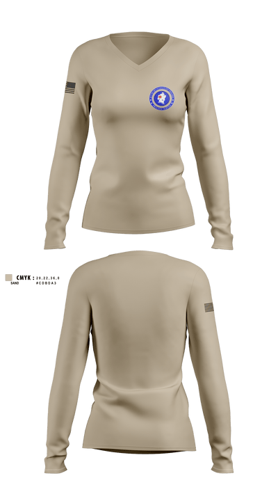 5/87th 9340386 Women's Long Sleeve V-neck Shirt - 2