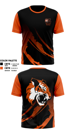 Short Sleeve Performance Shirt, Oliver Ames High School Wrestling, Wrestling, Teamtime, Team time, sublimation, custom sports apparel, team uniforms, spirit wear, spiritwear, sports uniforms, custom shirts, team store, custom team store, fundraiser sports, apparel fundraiser