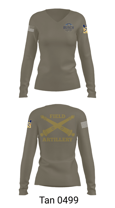 Busch Latte 70590325 Women's Long Sleeve V-neck Shirt - 77