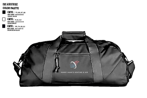 Duffle Bag, Handy Hugo’s Heating & Air, , Teamtime, Team time, sublimation, custom sports apparel, team uniforms, spirit wear, spiritwear, sports uniforms, custom shirts, team store, custom team store, fundraiser sports, apparel fundraiser