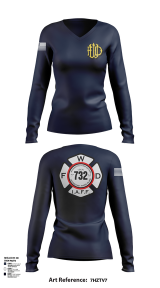 Womens Long Sleeve Vneck Shirt, Woonsocket, Fire Department, Teamtime, Team time, sublimation, custom sports apparel, team uniforms, spirit wear, spiritwear, sports uniforms, custom shirts, team store, custom team store, fundraiser sports, apparel fundraiser