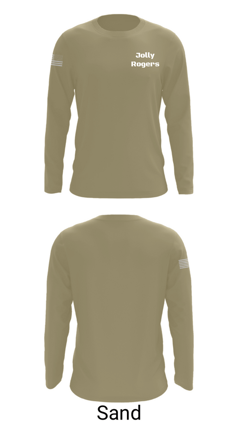 Long Sleeve Performance Shirt, Jolly Rogers, Navy, Teamtime, Team time, sublimation, custom sports apparel, team uniforms, spirit wear, spiritwear, sports uniforms, custom shirts, team store, custom team store, fundraiser sports, apparel fundraiser