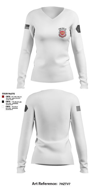 178th EN BN 53503962 Women's Long Sleeve V-neck Shirt - 5