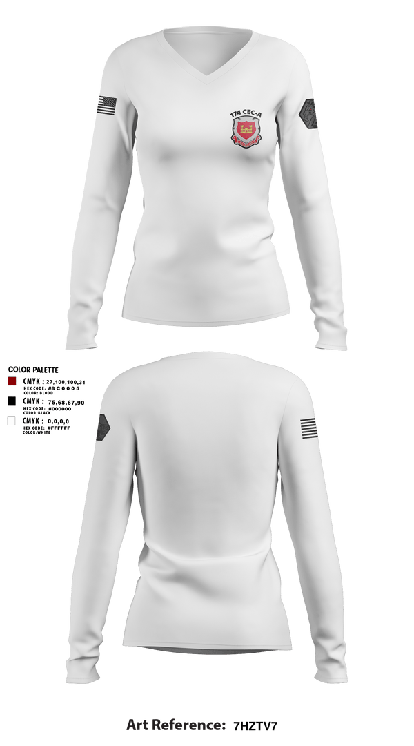Women's Long Sleeve Vneck Shirt, 174 mac, Army, Teamtime, Team time, sublimation, custom sports apparel, team uniforms, spirit wear, spiritwear, sports uniforms, custom shirts, team store, custom team store, fundraiser sports, apparel fundraiser
