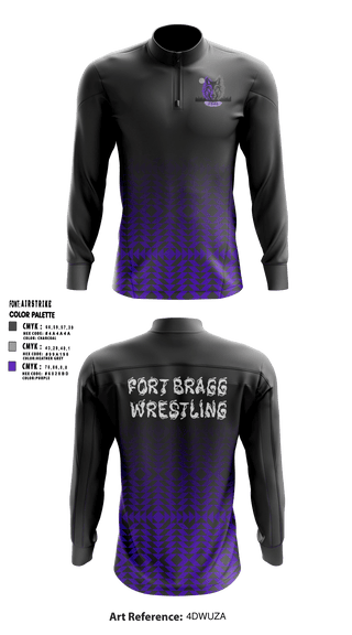 Quarter Zip Jacket, Fort Bragg Middle School, Wrestling, Teamtime, Team time, sublimation, custom sports apparel, team uniforms, spirit wear, spiritwear, sports uniforms, custom shirts, team store, custom team store, fundraiser sports, apparel fundraiser