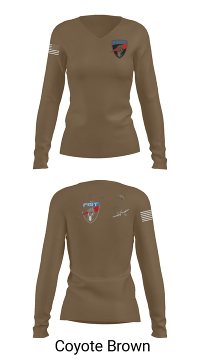 3-172 FiST 6765591 Women's Long Sleeve V-neck Shirt - 17