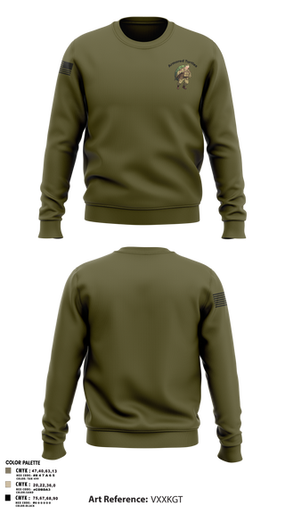 Crew Neck Sweatshirt, Armored Turtles, National Guard, Teamtime, Team time, sublimation, custom sports apparel, team uniforms, spirit wear, spiritwear, sports uniforms, custom shirts, team store, custom team store, fundraiser sports, apparel fundraiser
