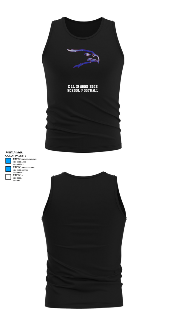 Tank Top, Ellinwood High School Football, Football, Teamtime, Team time, sublimation, custom sports apparel, team uniforms, spirit wear, spiritwear, sports uniforms, custom shirts, team store, custom team store, fundraiser sports, apparel fundraiser