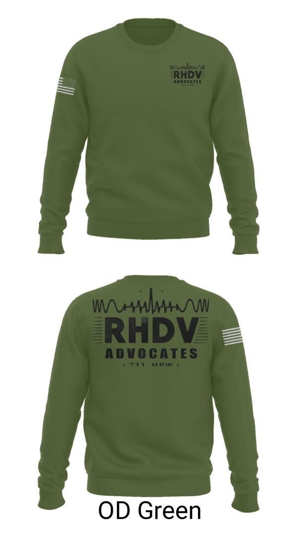 Crew Neck Sweatshirt, 711 HPW/RHDV, Army, Teamtime, Team time, sublimation, custom sports apparel, team uniforms, spirit wear, spiritwear, sports uniforms, custom shirts, team store, custom team store, fundraiser sports, apparel fundraiser