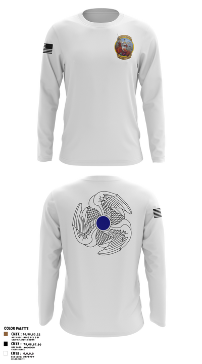 1-222nd AVN RGT 56947189 Long Sleeve Performance Shirt 2