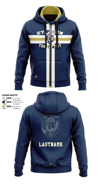 St. John The Baptist K-8 8405823 Zip Hoodie - 3
