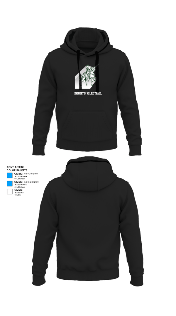Hoodie, Knights Volleyball, Men's Volleyball, Teamtime, Team time, sublimation, custom sports apparel, team uniforms, spirit wear, spiritwear, sports uniforms, custom shirts, team store, custom team store, fundraiser sports, apparel fundraiser