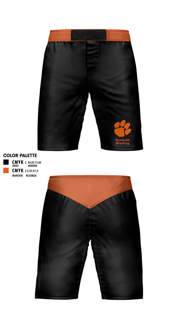 Fight Shorts, Humboldt Wrestling, Wrestling, Teamtime, Team time, sublimation, custom sports apparel, team uniforms, spirit wear, spiritwear, sports uniforms, custom shirts, team store, custom team store, fundraiser sports, apparel fundraiser