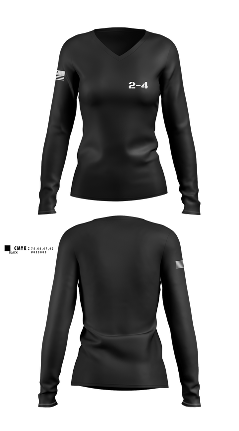 Womens Long Sleeve Vneck Shirt 1, 2-4, Army, Teamtime, Team time, sublimation, custom sports apparel, team uniforms, spirit wear, spiritwear, sports uniforms, custom shirts, team store, custom team store, fundraiser sports, apparel fundraiser