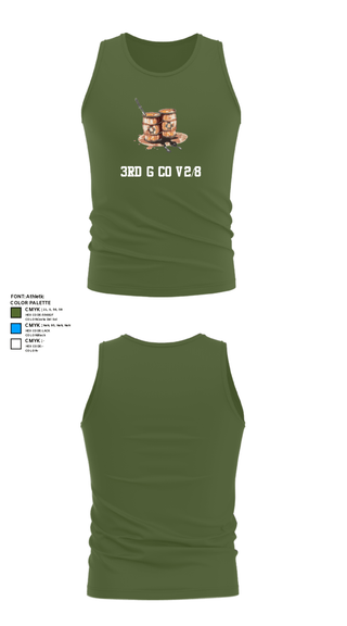 Tank Top, 3rd G Co v2/8, Marines, Teamtime, Team time, sublimation, custom sports apparel, team uniforms, spirit wear, spiritwear, sports uniforms, custom shirts, team store, custom team store, fundraiser sports, apparel fundraiser