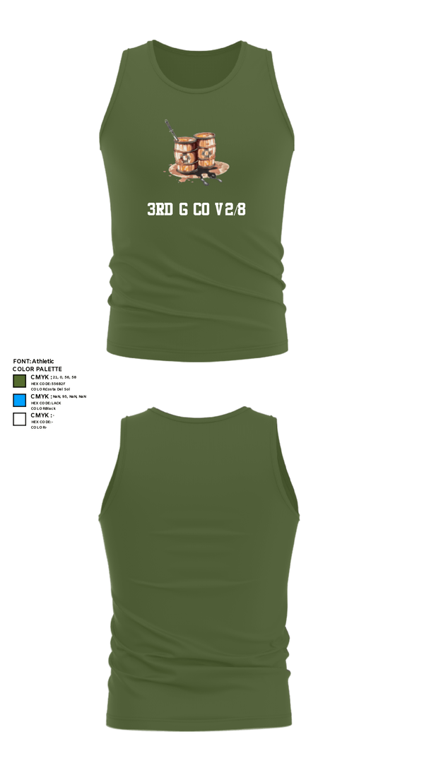 Tank Top, 3rd G Co v2/8, Marines, Teamtime, Team time, sublimation, custom sports apparel, team uniforms, spirit wear, spiritwear, sports uniforms, custom shirts, team store, custom team store, fundraiser sports, apparel fundraiser