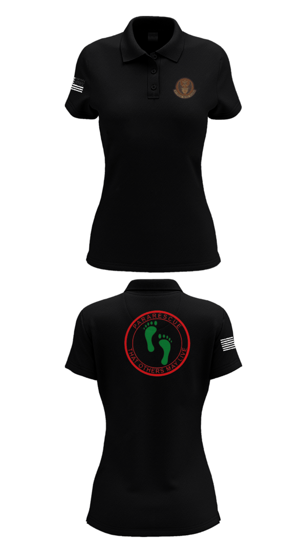 Women's Short Sleeve Performance Polo, 22 STS, Air Force, Teamtime, Team time, sublimation, custom sports apparel, team uniforms, spirit wear, spiritwear, sports uniforms, custom shirts, team store, custom team store, fundraiser sports, apparel fundraiser